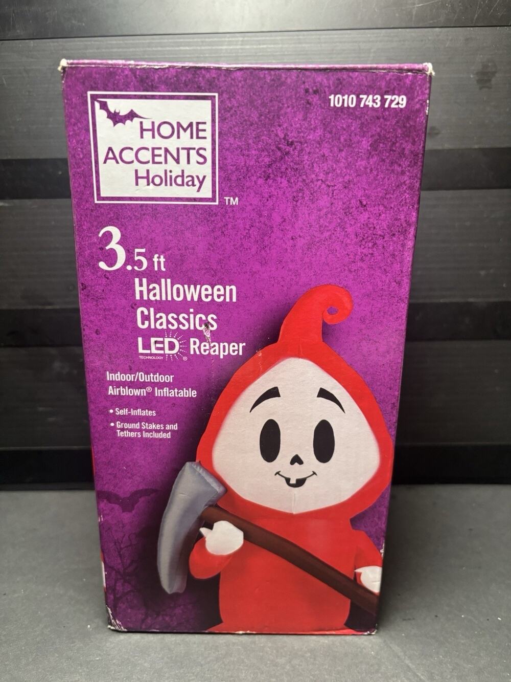 3.5 ft. Halloween Classics LED Reaper Home Accents Holiday Airblown Inflatable